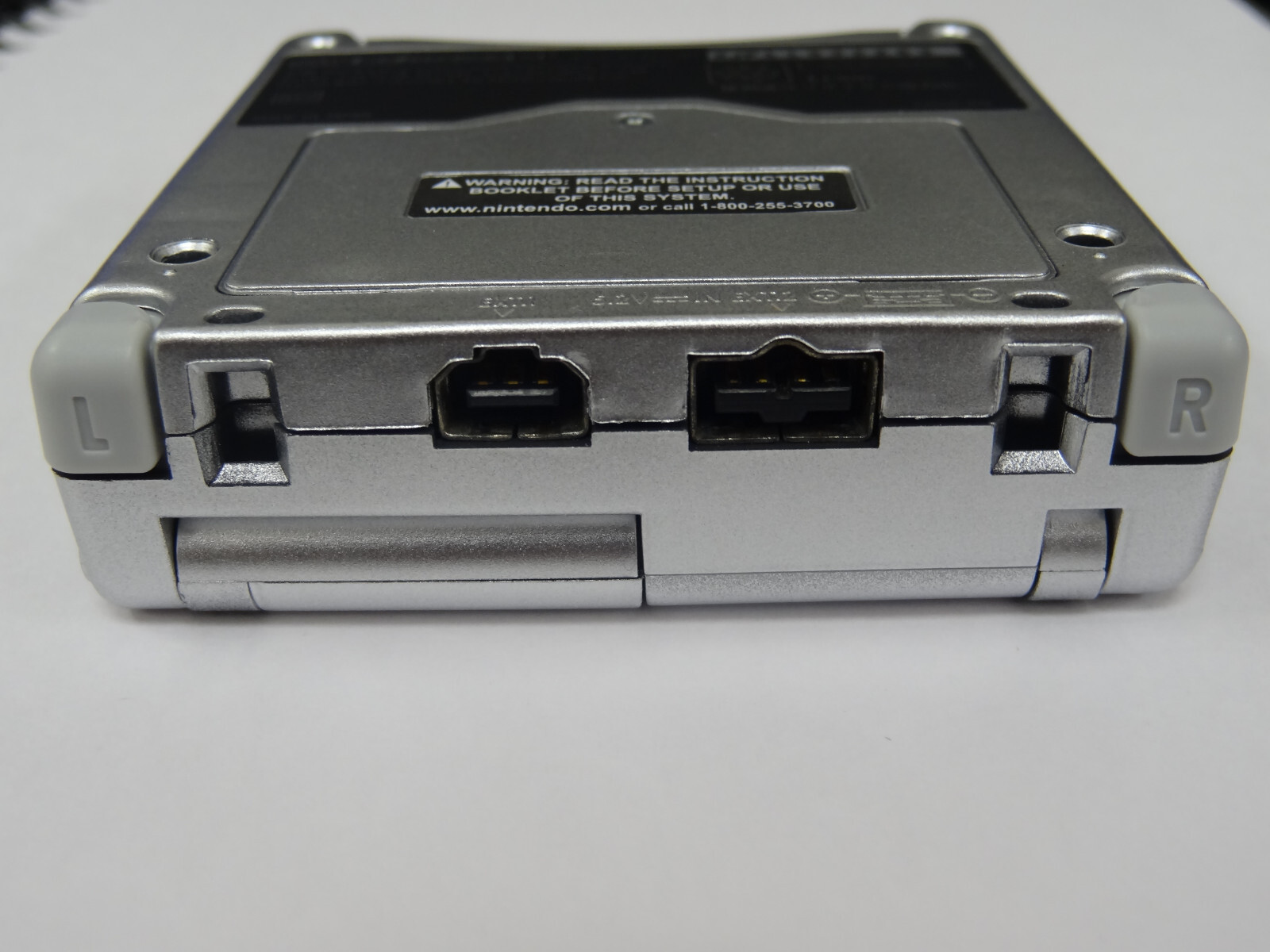 Platinum Nintendo Game Boy Advance SP AGS-001 Includes Charger Tested/Working