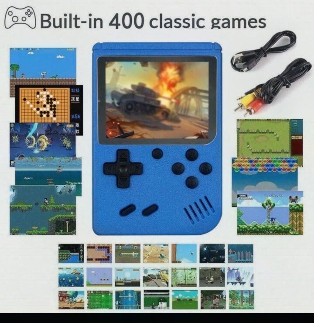 Retro FC Plus Handheld Game System Console 3.0in Backlit Screen Rechargeable AV