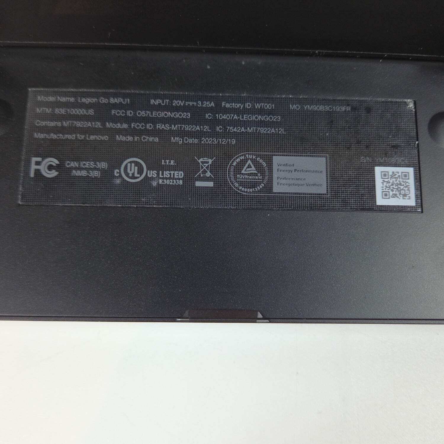 Lenovo Legion 83E1 8.8 Ryzen Z1 Extreme 3.3GHz 10GB RAM 512GB SSD