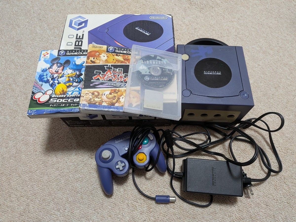 Nintendo GameCube Purple Console Bundle 3 Games Boxed Japan Tested
