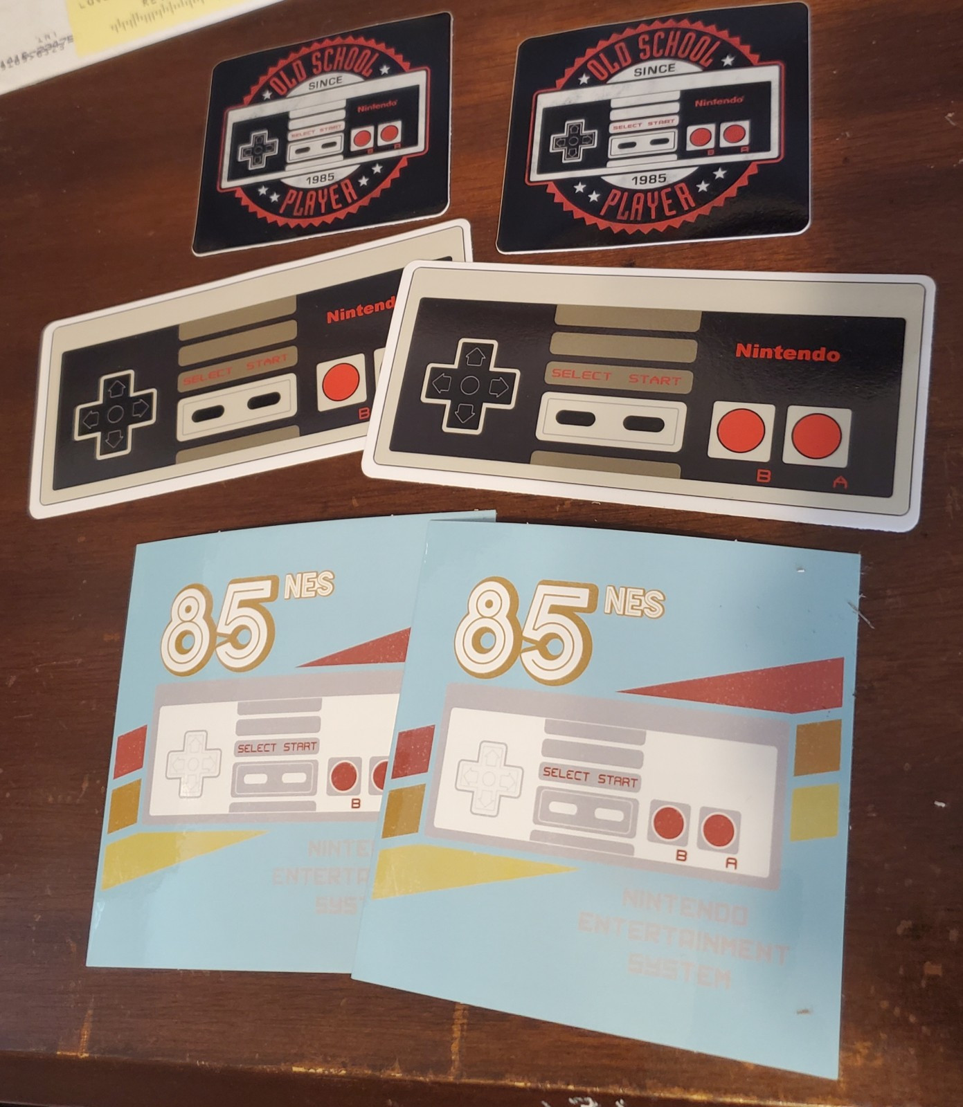 1985 Original NES Nintendo controller STICKERS (6) Vintage Retro Eighties Lookin