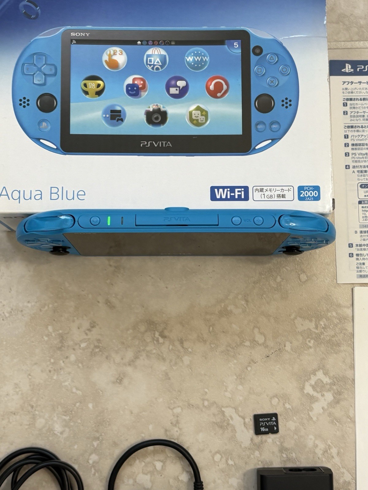 Sony PS Vita PCH-2000 Complete In Box – Aqua Blue 16GB Very Good Condition