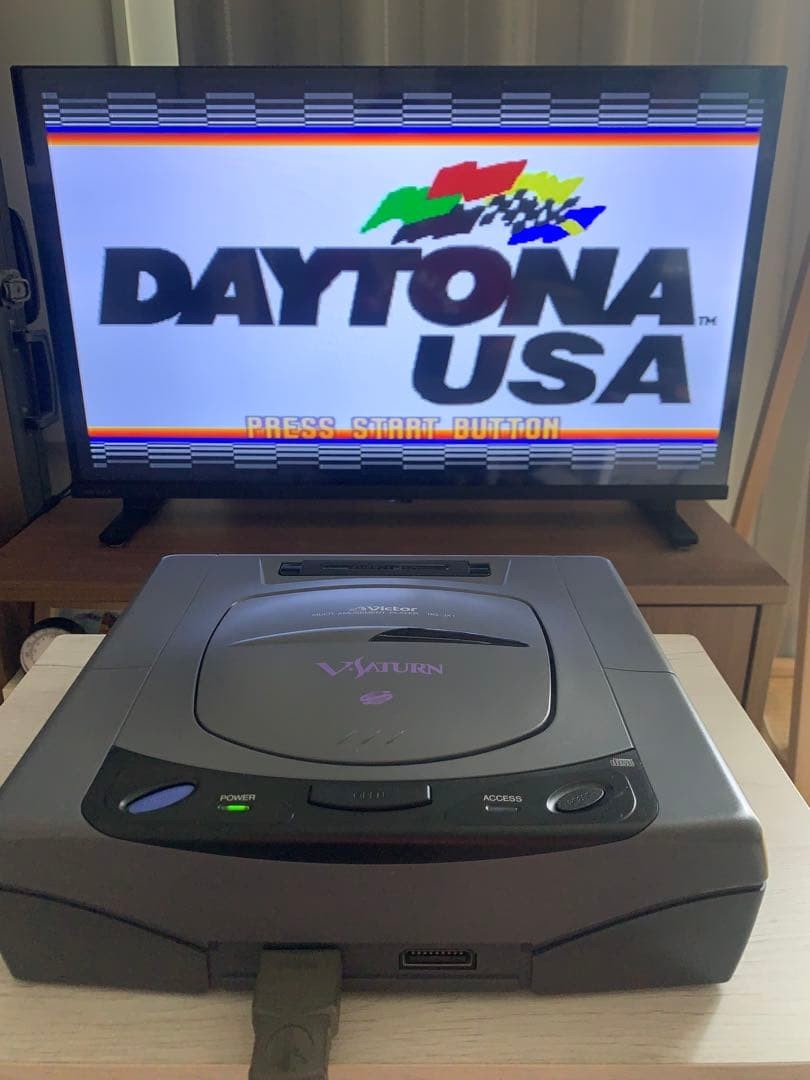 Victor V Saturn JVC RG-JX2 Video Console System Sega with 3Games Tested