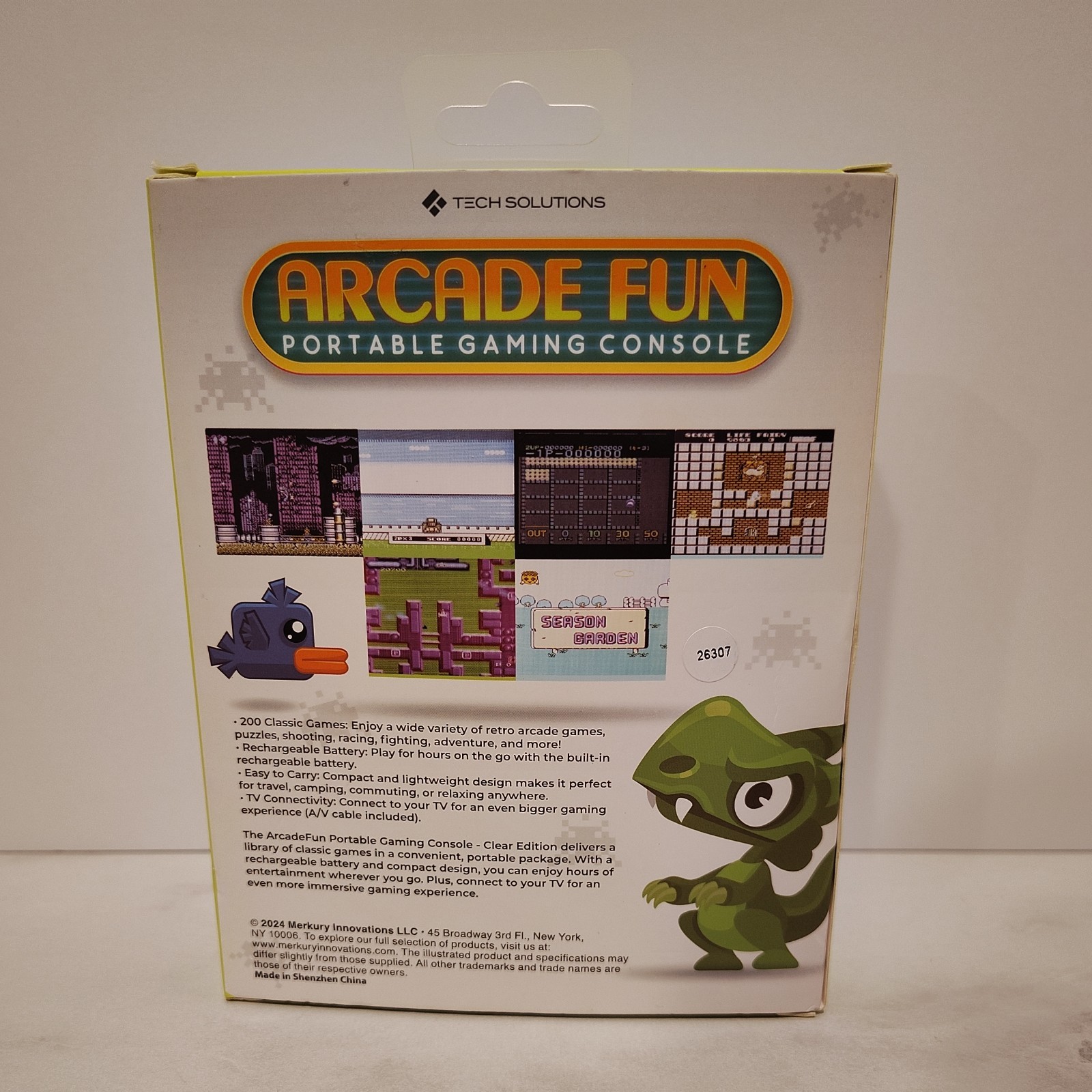 Gaming Console – Portable Transparent Retro Arcade Fun (200 Classic Games) NEW