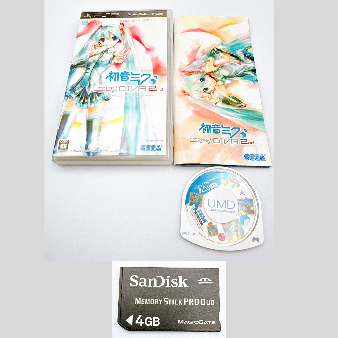 Sony PSP-3000 Console Miku Hatsune DIVA 2nd Limited w/Pouch, Strap – Excellent