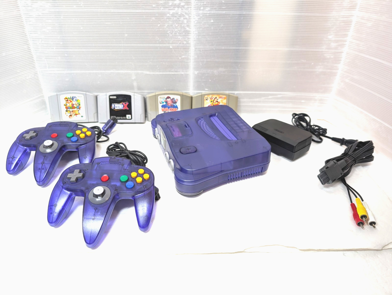 Nintendo 64 Region Free Console Midnight Blue 2controllers Mario Party japan