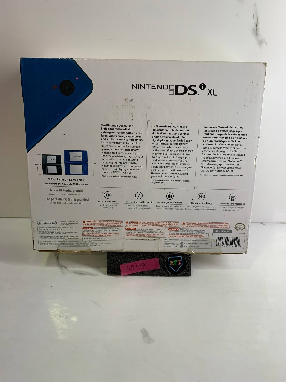 Nintendo DSi XL midnight blue with Box COMPLETE – excellent condition