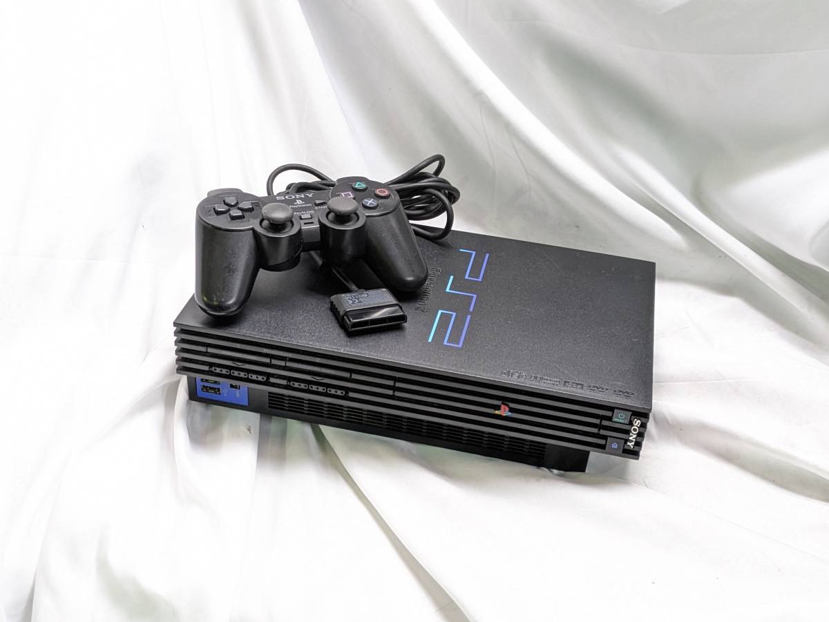 Sony PlayStation2 PS2 Black SCPH-39000 Console & Controller & Memory Card