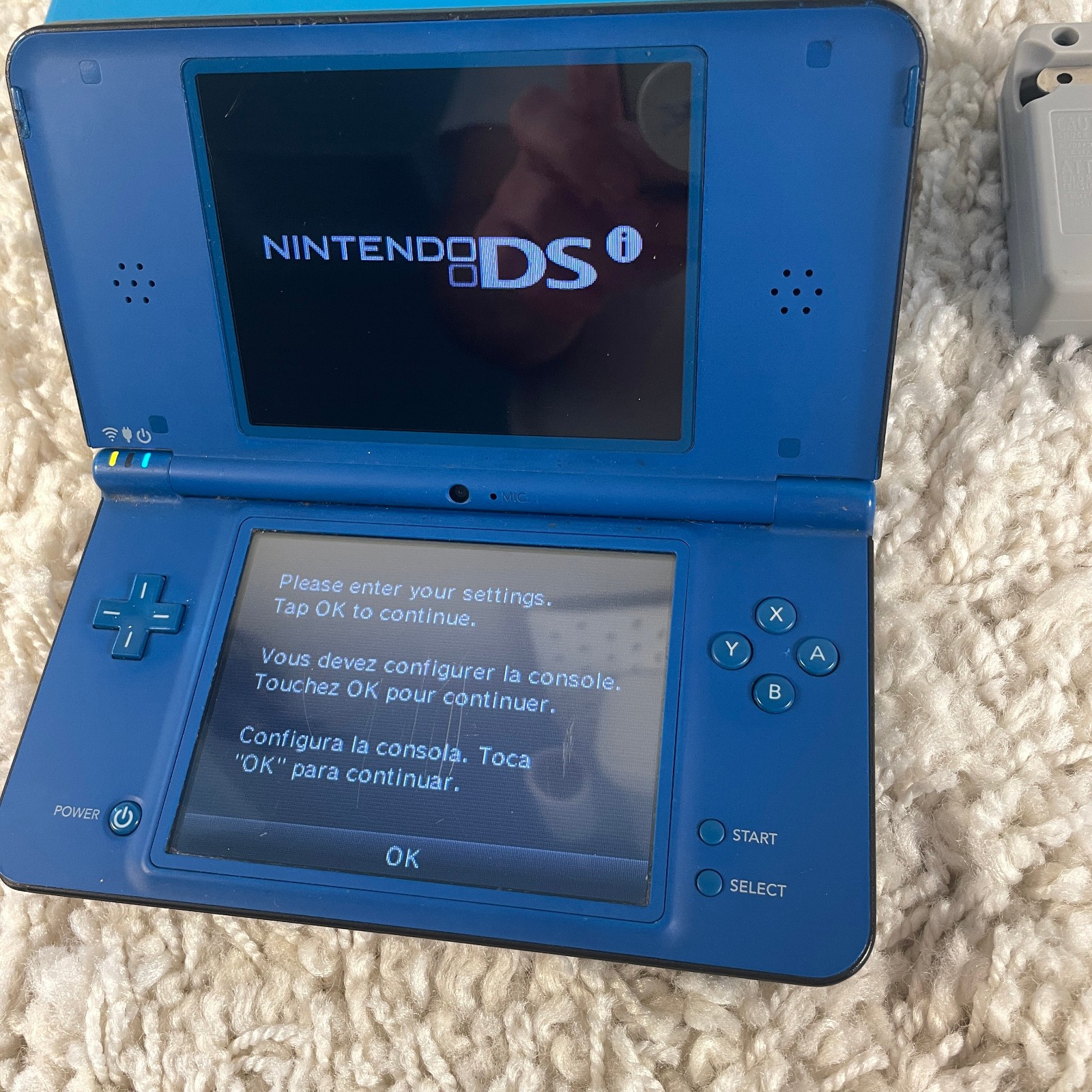 Nintendo DSi XL Midnight Blue Handheld Console System UTL-001 Tested
