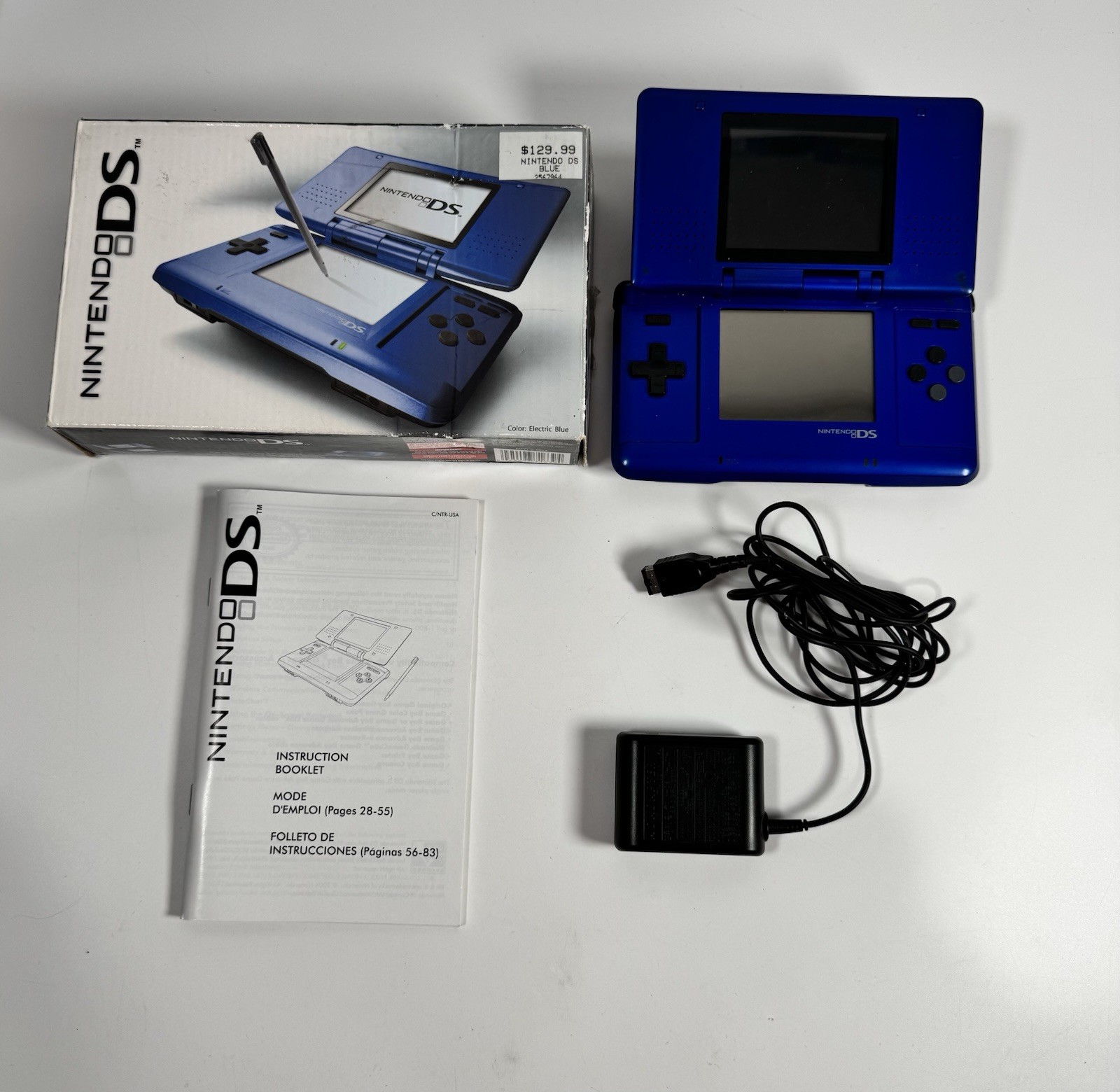 Nintendo DS Original Console BLUE in Box CIB Tested Working