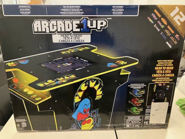Brand New Arcade1Up Ms. Pac-Man Head-to-Head Arcade Table 12-in-1 17″ LCD A1U
