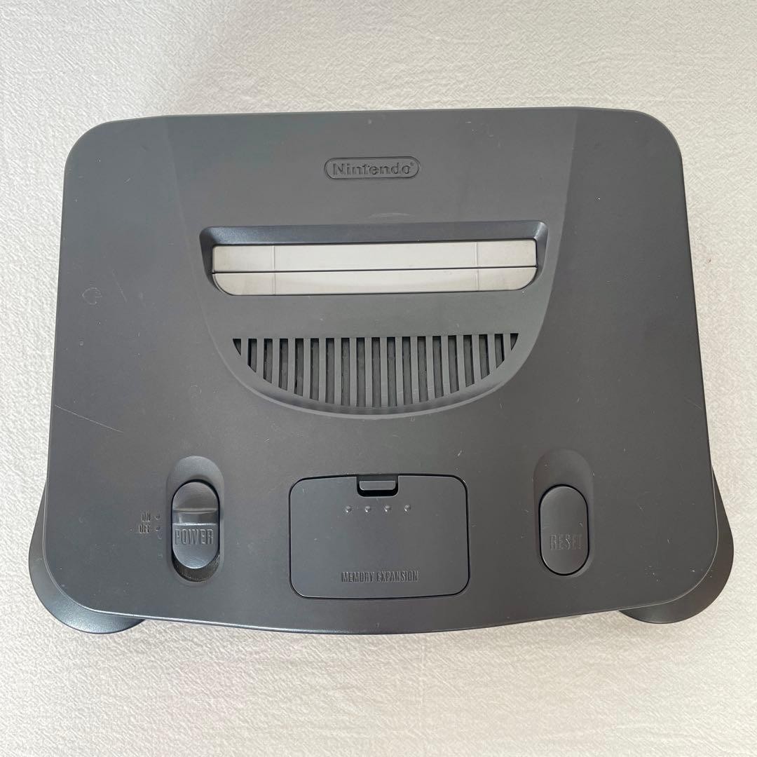 Nintendo 64 Console Set Gray System with 2 Controllers Cables Tested Japan N64