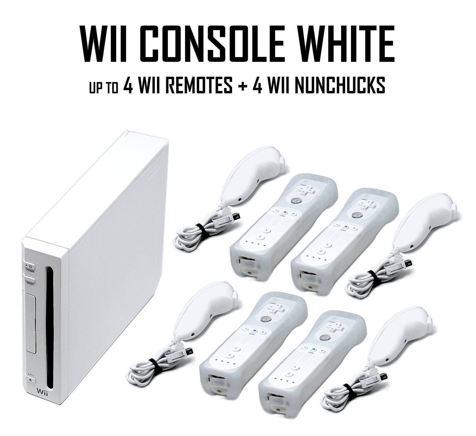 Nintendo Wii Game Console + Pick 1-4 Remotes, Wii Sports, Mario Kart & More, USA