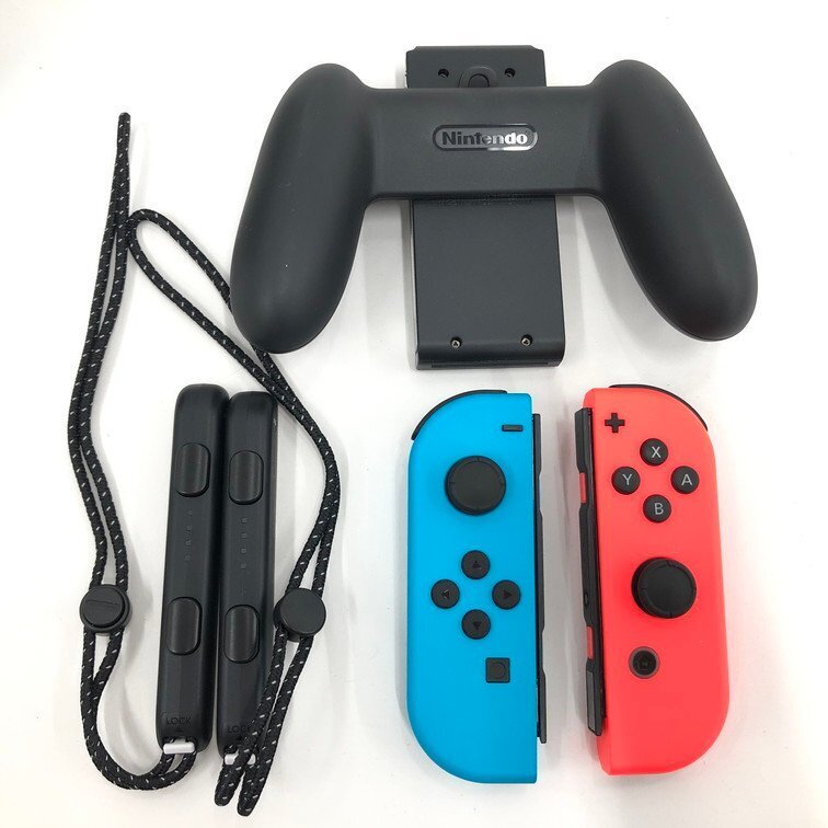 Nintendo Switch OLED 64GB Neon Red Blue w/ Joy Con + Dock + Charger +HDMI+Box