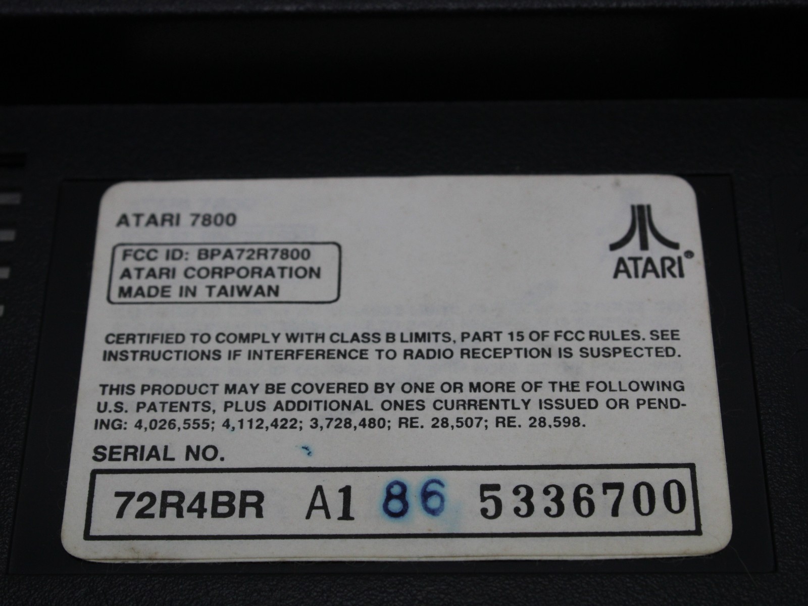 Lot of 4 Atari 7800 ProSystem Video Game Consoles Only Tested/Working