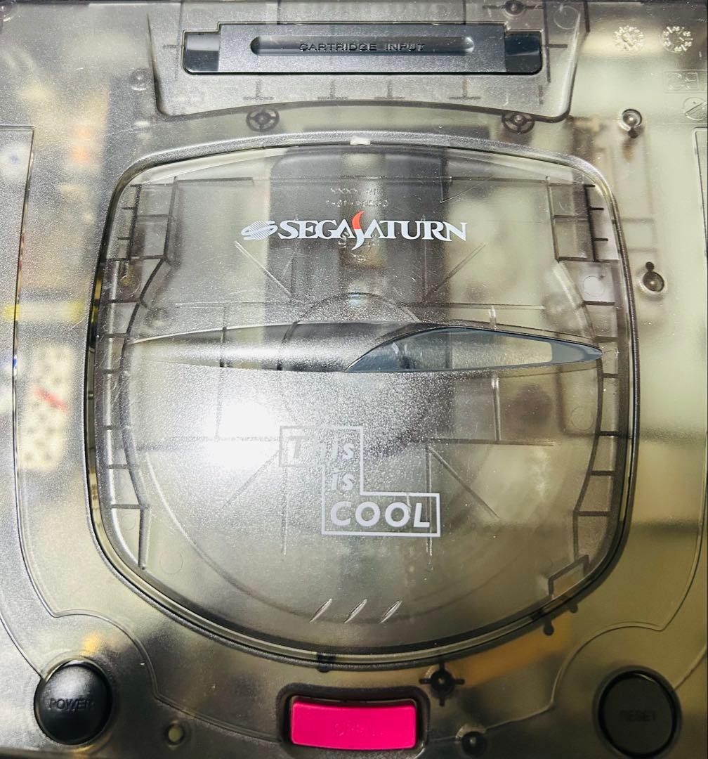 Sega Saturn SS Clear Skeleton Black Limited console Tested Working s2295M