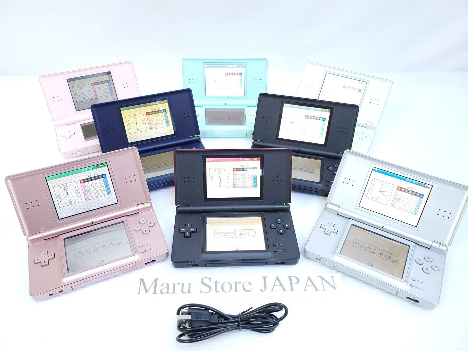 Nintendo DS Lite Console Region Free Various Color Condition with Charger Stylus