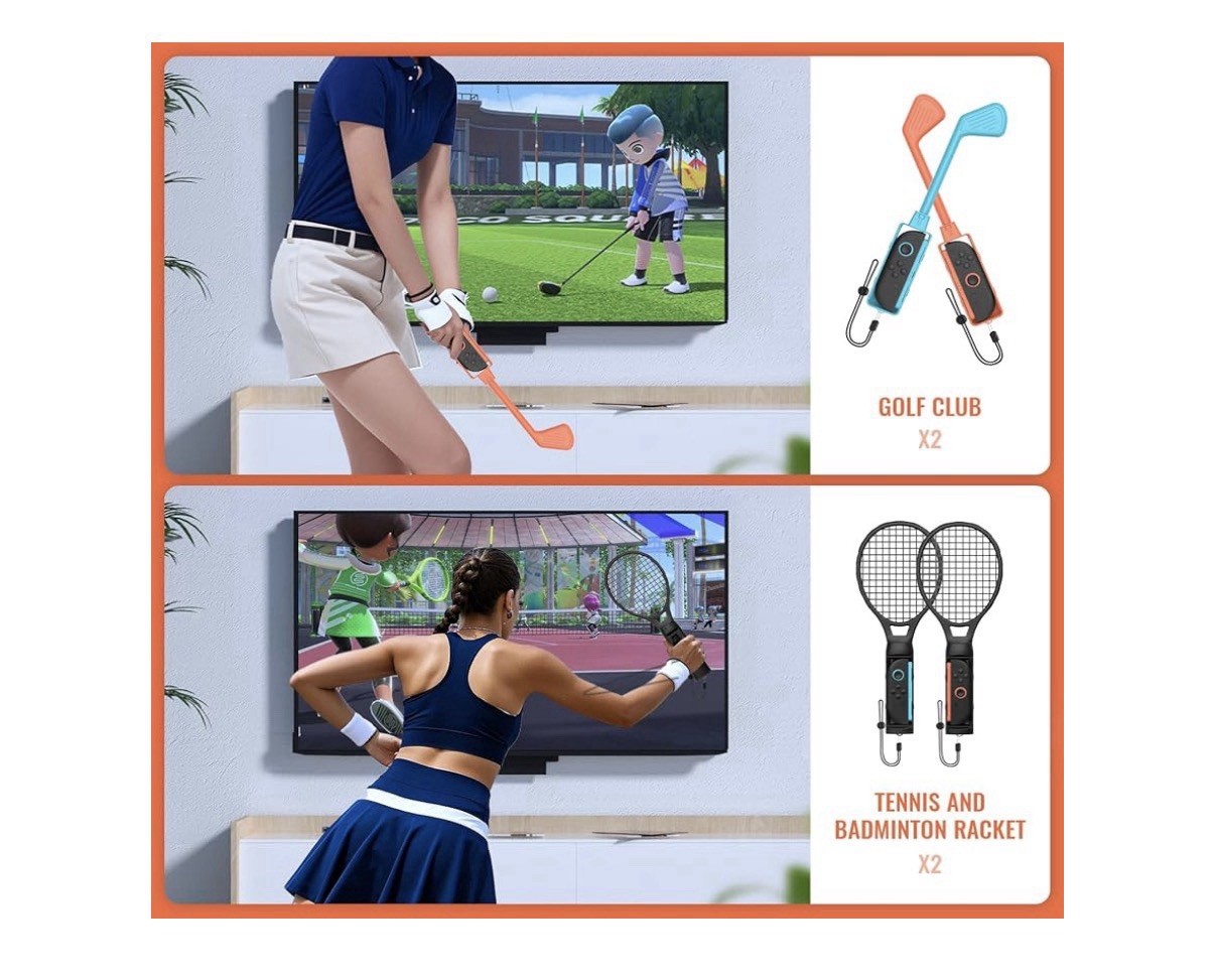 New In Box 12 IN 1 GAME ACCESSORIES BUNDLE FOR NINTENDO SWITCH 2 SPORTS