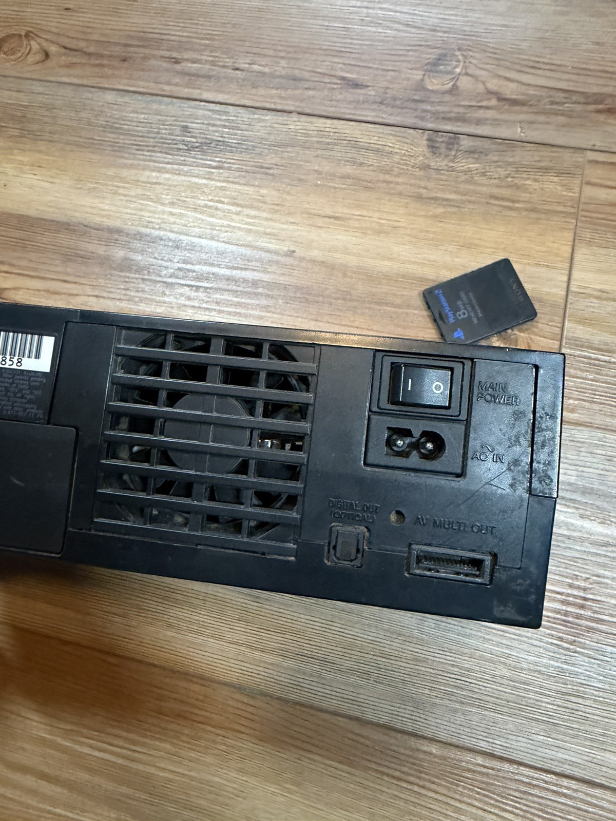 PlayStation 2 (FOR PARTS / REPAIR) Power Cord 8 Mb Memory Card (Disk Card Stuck)