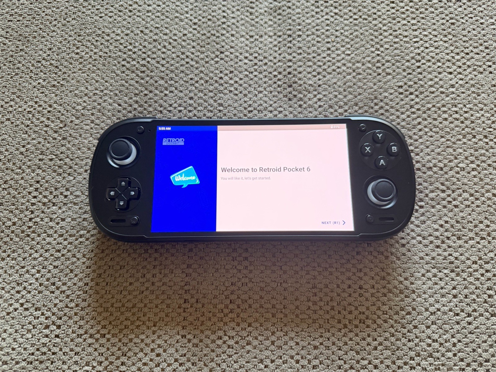 Retroid Pocket 6 / 12gb RAM – 256gb Storage – Stick Top – With Grip + Case