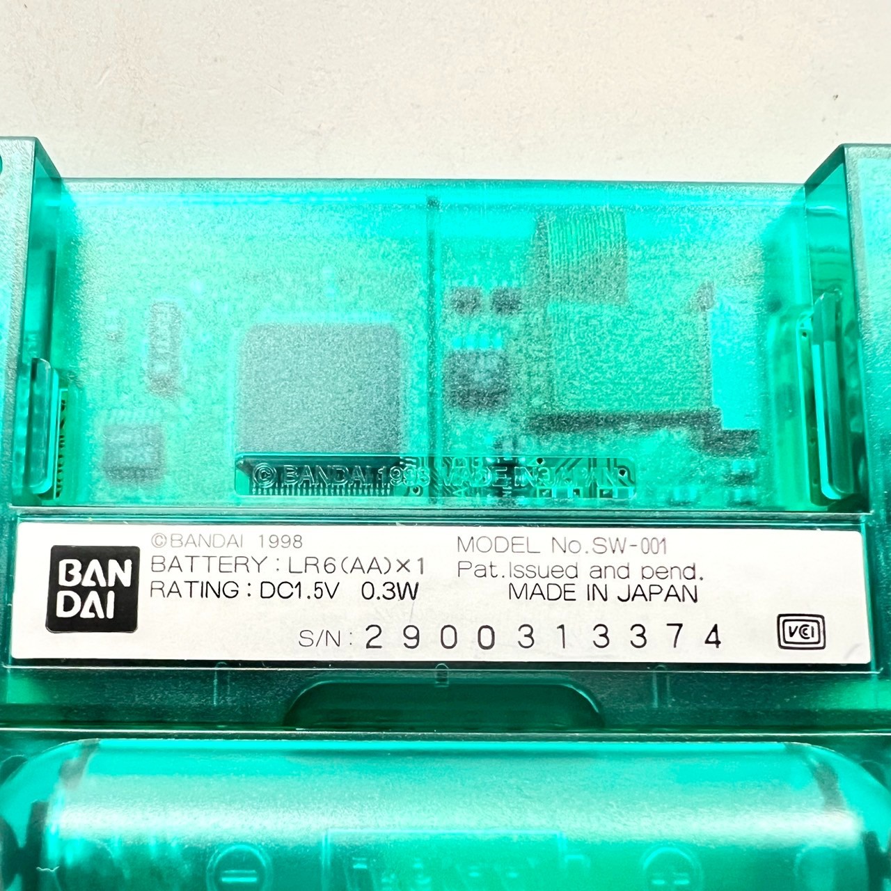 WS — Wonder Swan Console Skeleton Green — WonderSwan, Japan. 192
