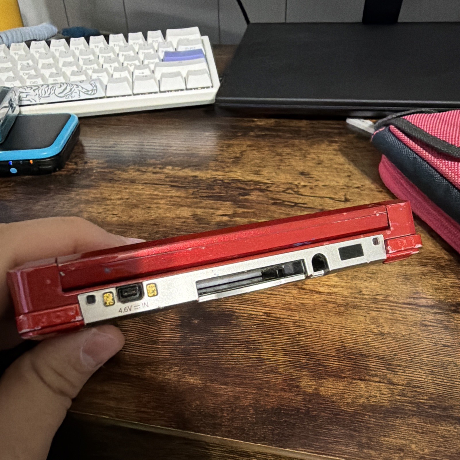 Nintendo 3DS Red Handheld Console with Case