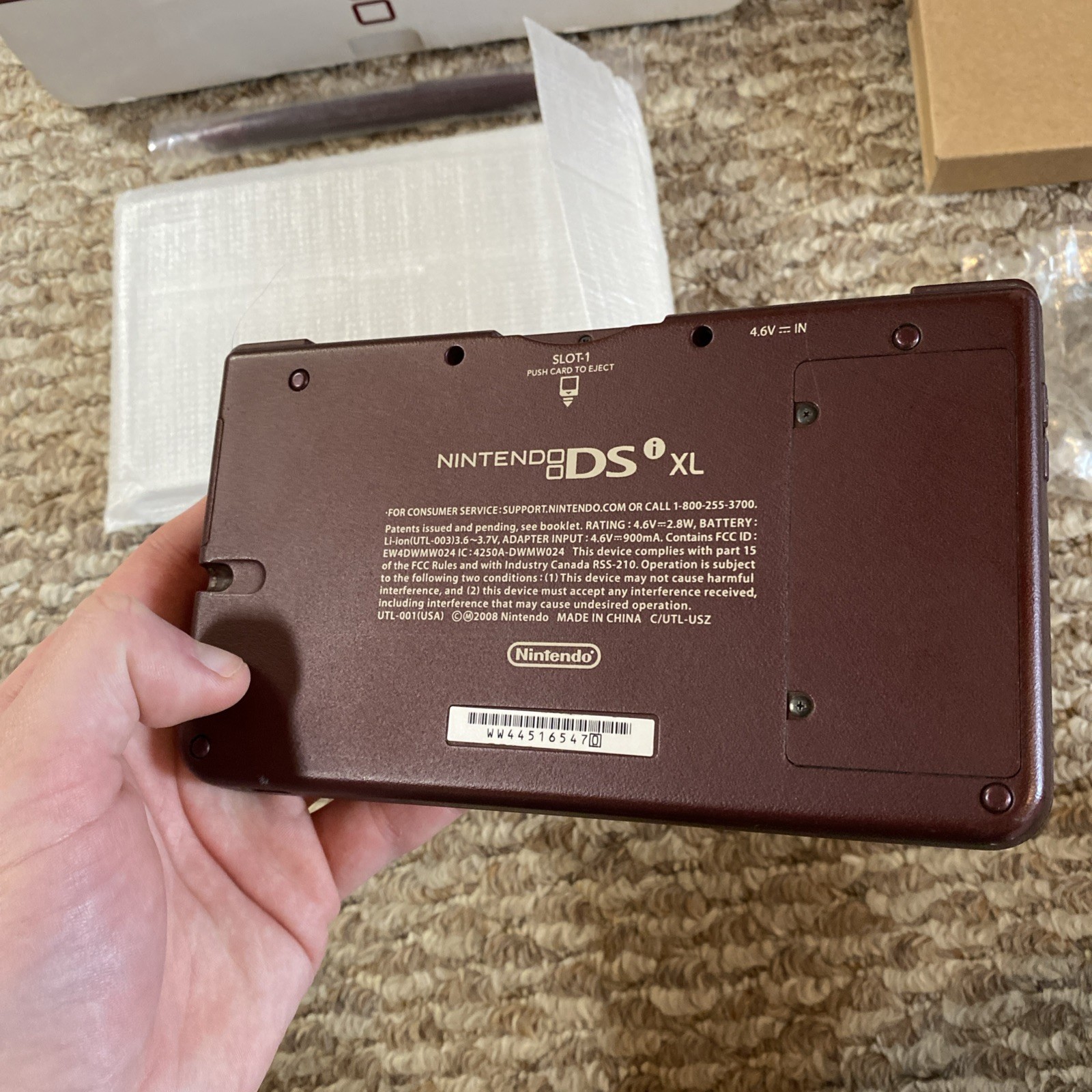 Nintendo DSi XL Burgundy Complete In Box CIB, ! Stylus, Manual!