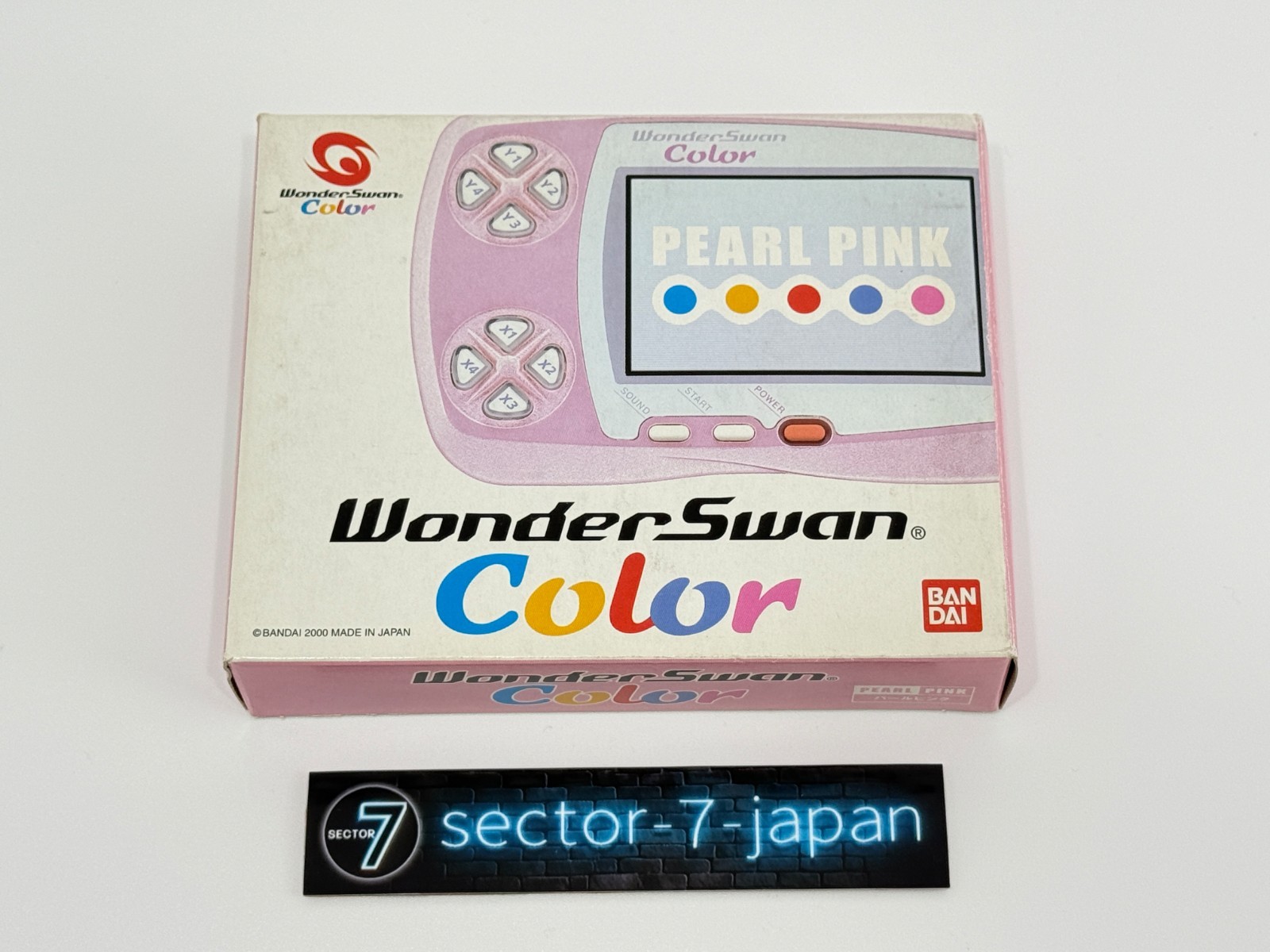 Bandai WonderSwan Color Purple Pink WSC-001 Boxed Handheld Console Working Japan