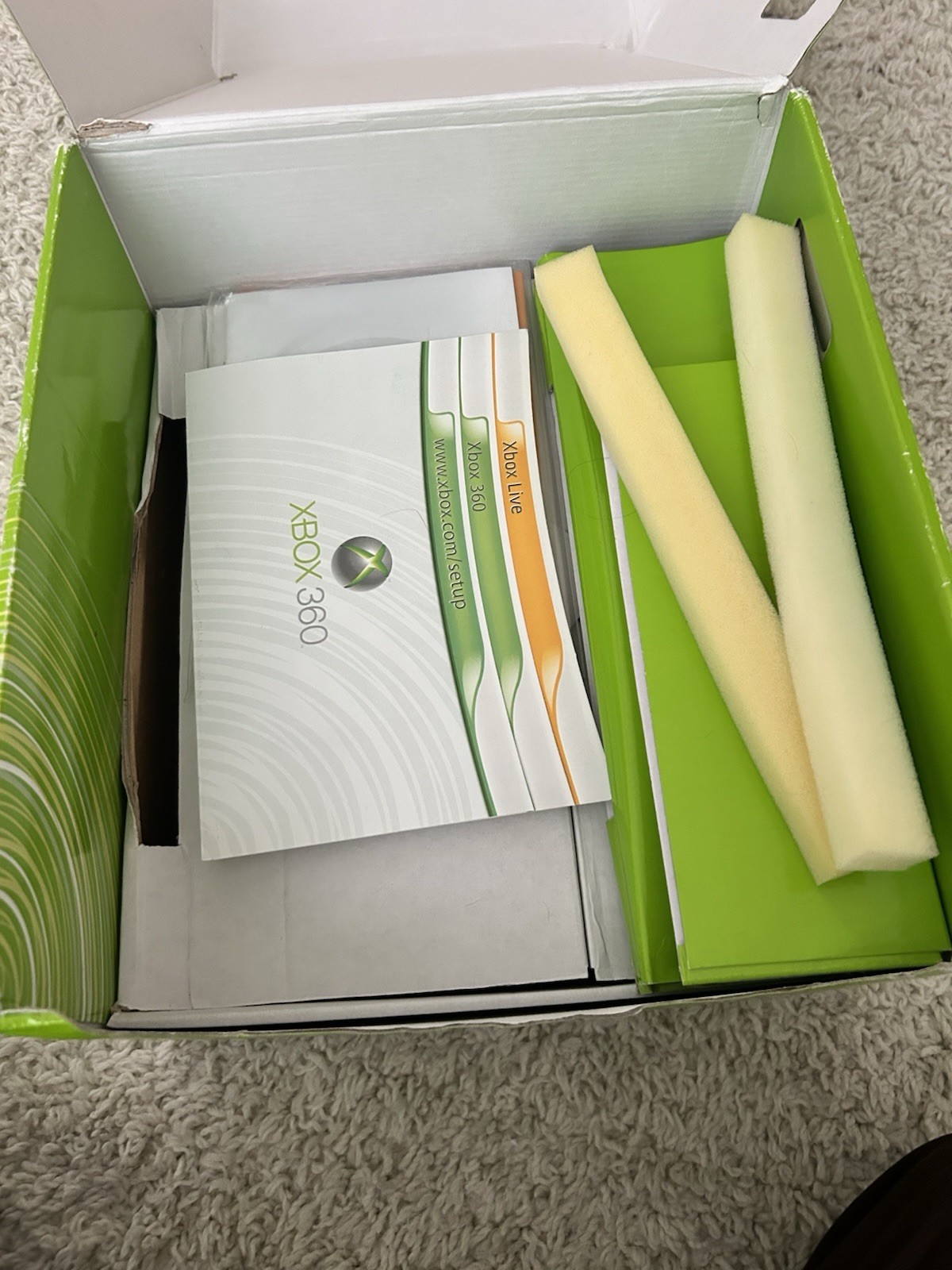 Xbox 360 Core System Launch Box ONLY With Sealed Manuals RARE