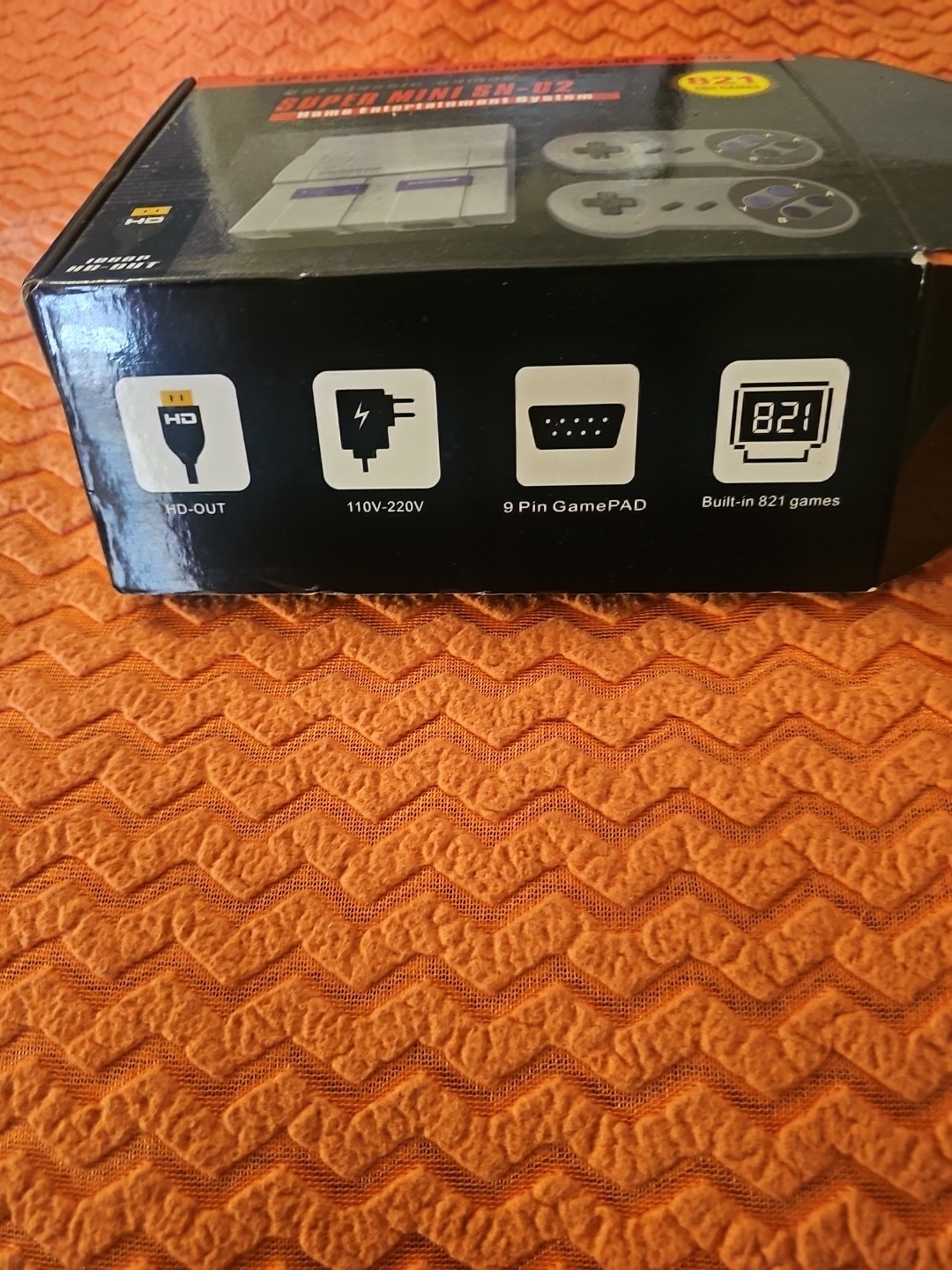 Super Mini SN-02 HD TV Game Console with 821 Classic Games Retro System