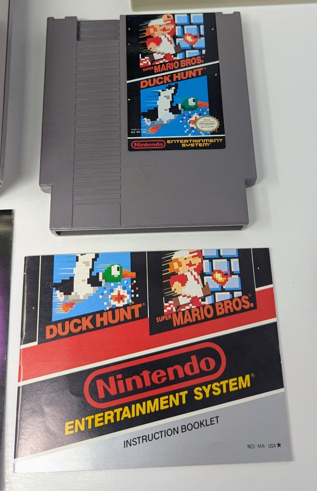 Nintendo NES Control Deck Console Bundle w/ Box, Styrofoam, Manuals, & Mario!