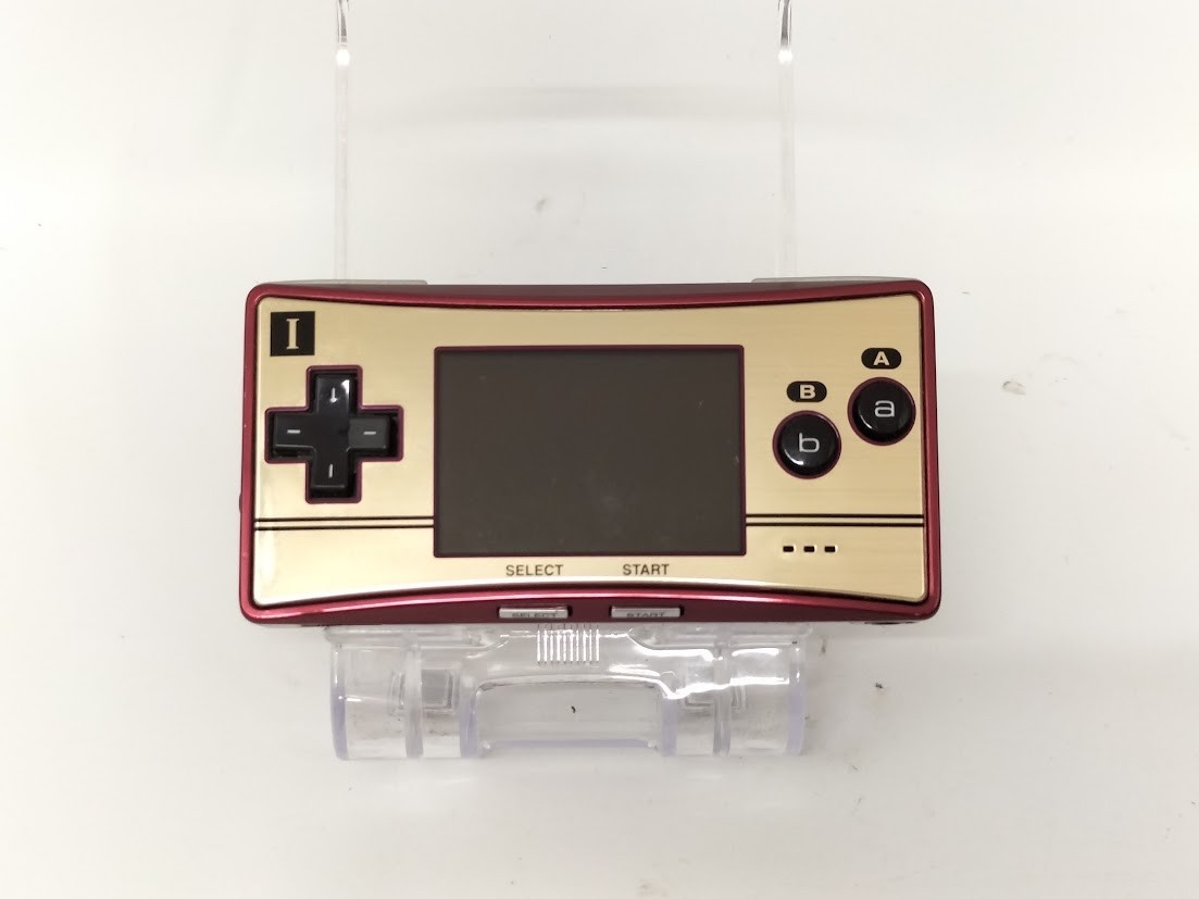 B7184 Nintendo Gameboy micro console Famicom color w/box manual pouch fx