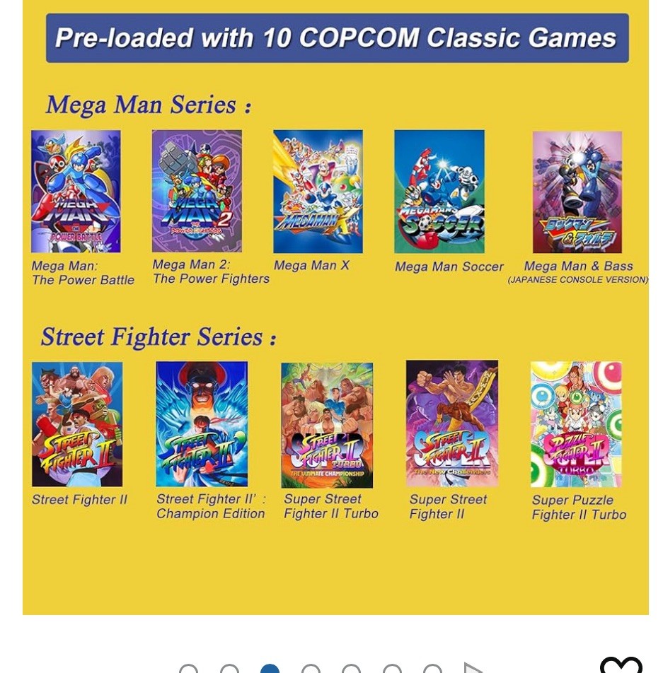 CAPCOM TRON RETRO STATION Game Console 5 Mega Man And 5 Street Fighters G2U