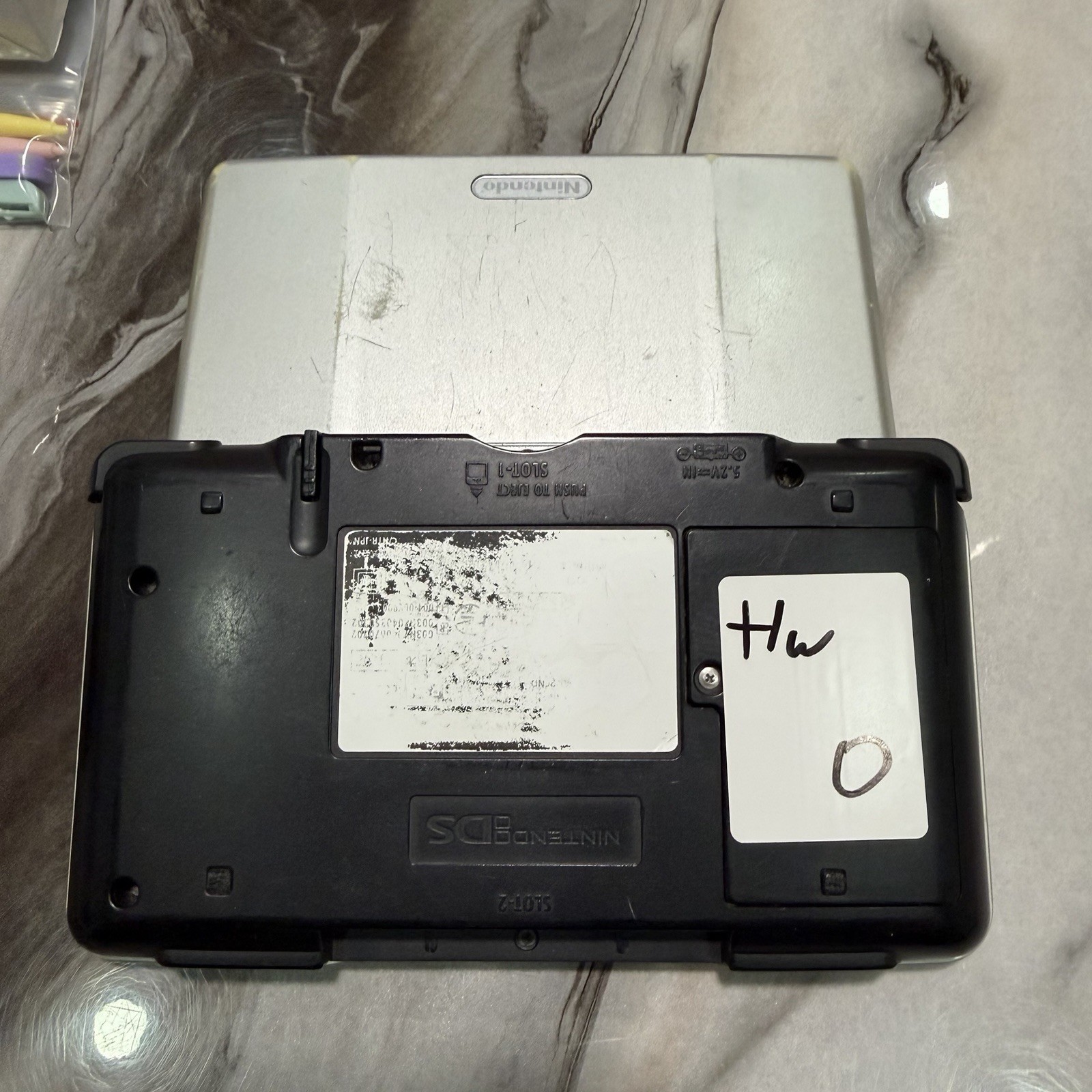 Nintendo DS Original Console NTR-001 Titanium Silver – Tested Works w/ Charger