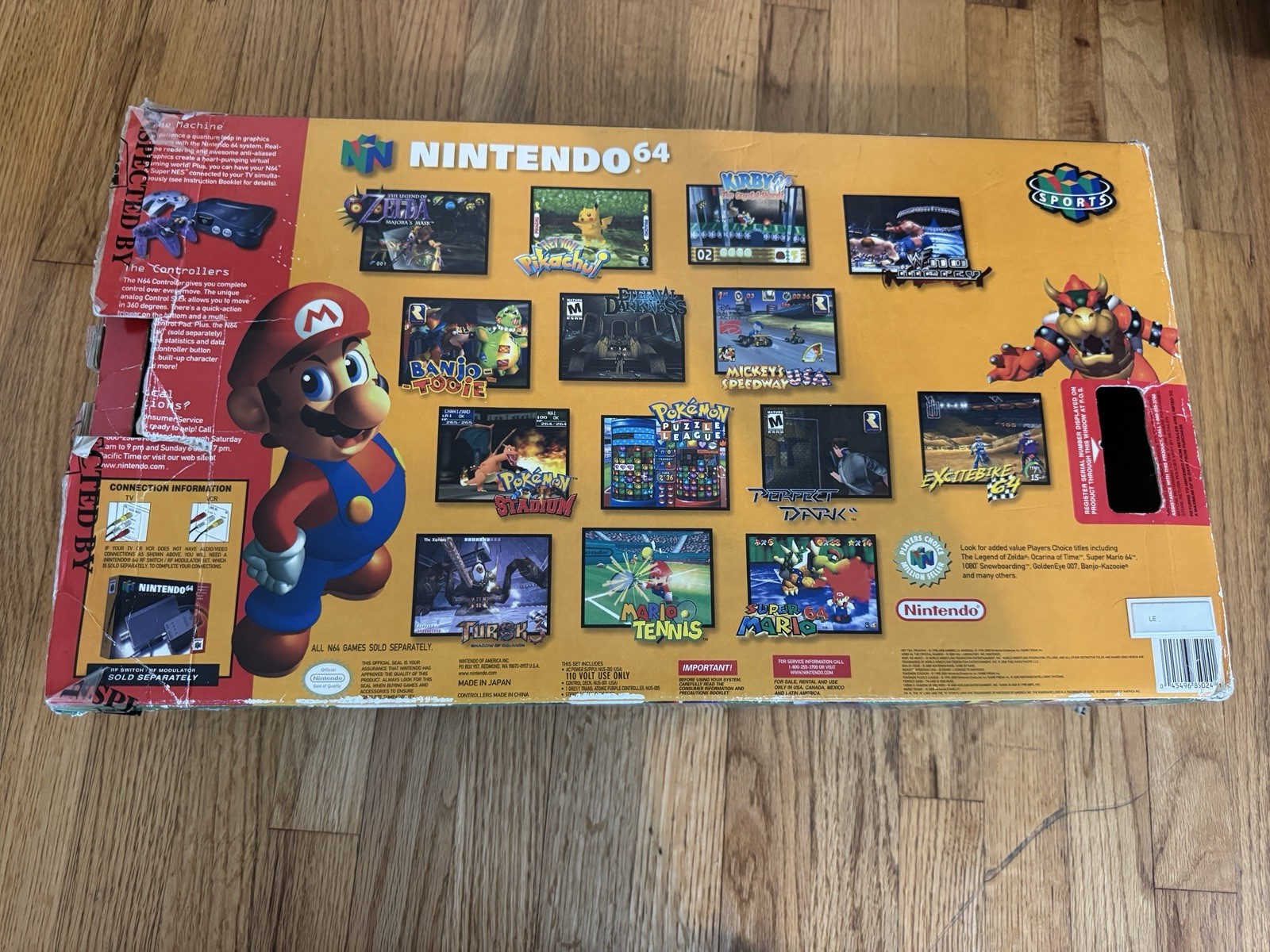 Nintendo 64 N64 Atomic Purple Extra Controller Console Bundle -BOX ONLY