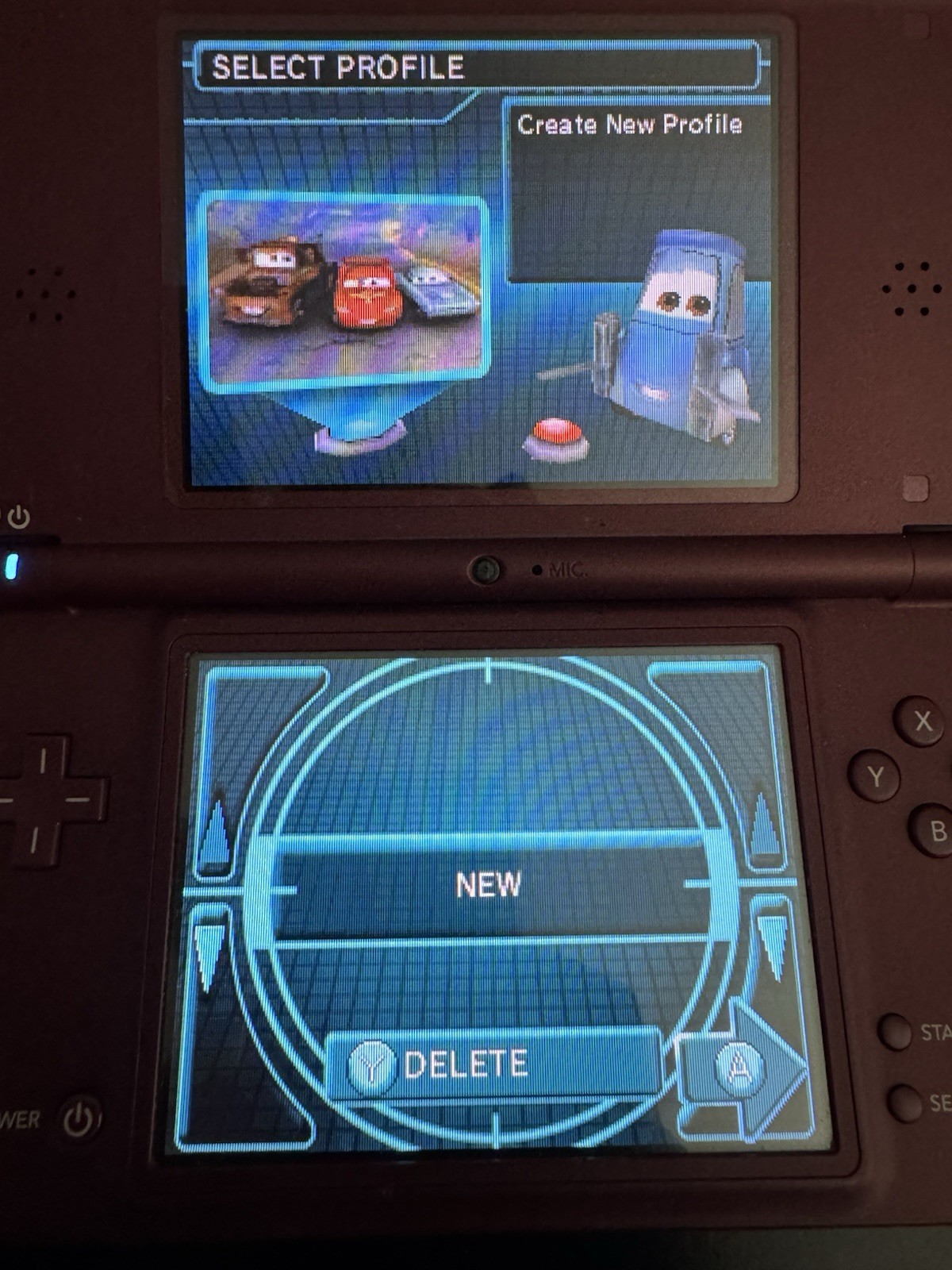 Nintendo DSI XL Burgundy with Charger, Stylus Pen, Pouch, and 7 Games Included!