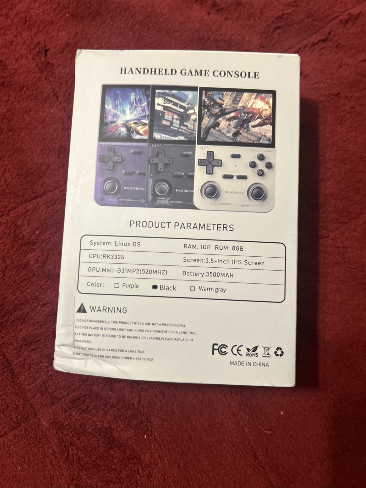 K36 Retro Handheld Video Game Console 16000+ Retro Games! 3.5 in Black fast ship