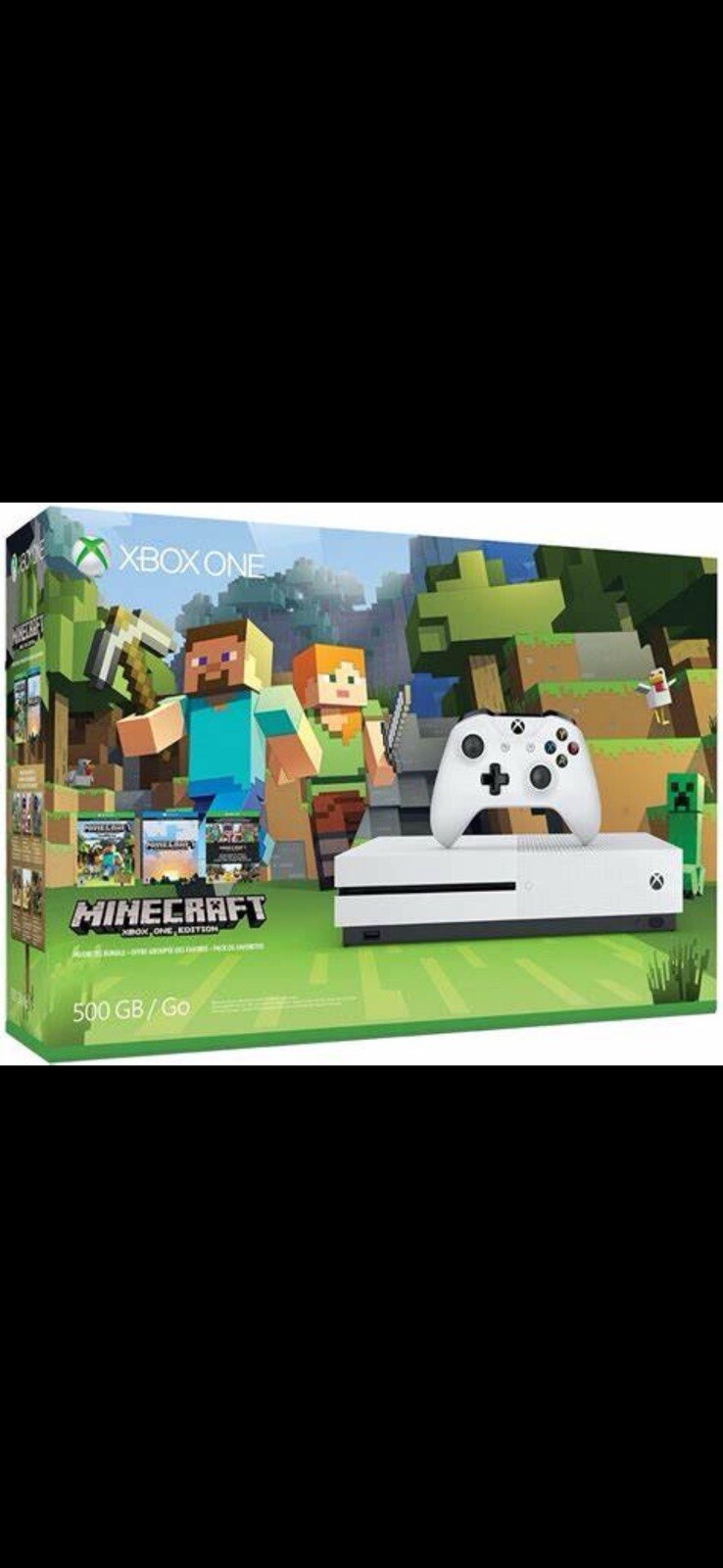 Microsoft Xbox One S Minecraft Favorites Bundle 500GB Game Console – White
