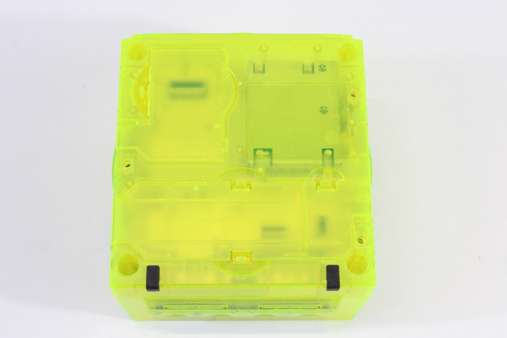 Nintendo Gamecube Clear Transparent Yellow Console & AC AV NTSC-U/C DOL-001 LED