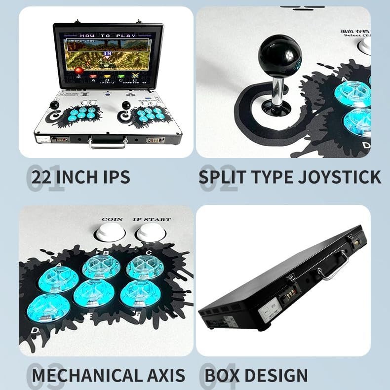 20000 in 1 Portable Retro Arcade with 22-Inch Display and Built-in Sound