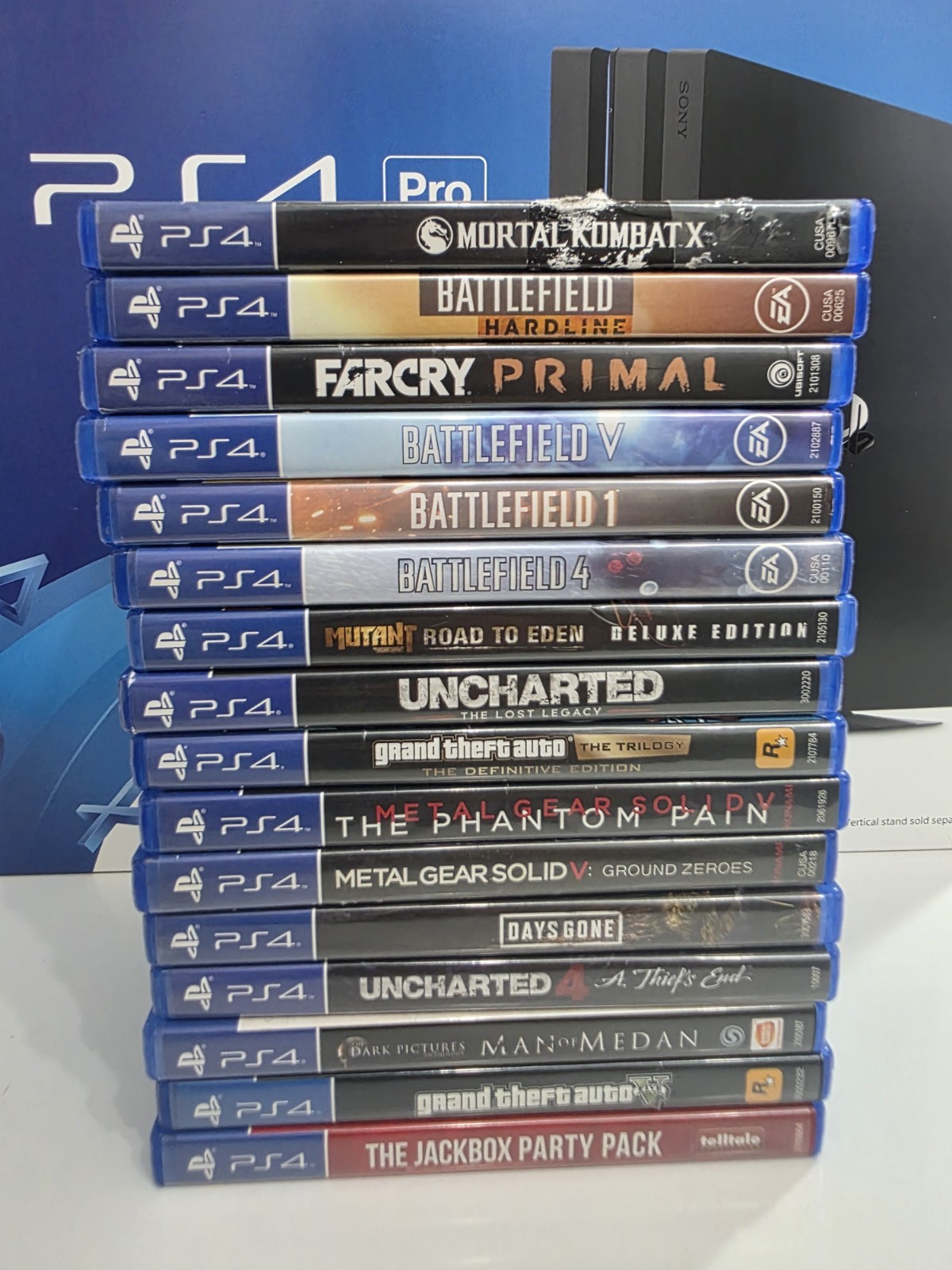 Sony PlayStation 4 PS4 Pro 1TB Black Console CUH-7015B Bundle 16 Games