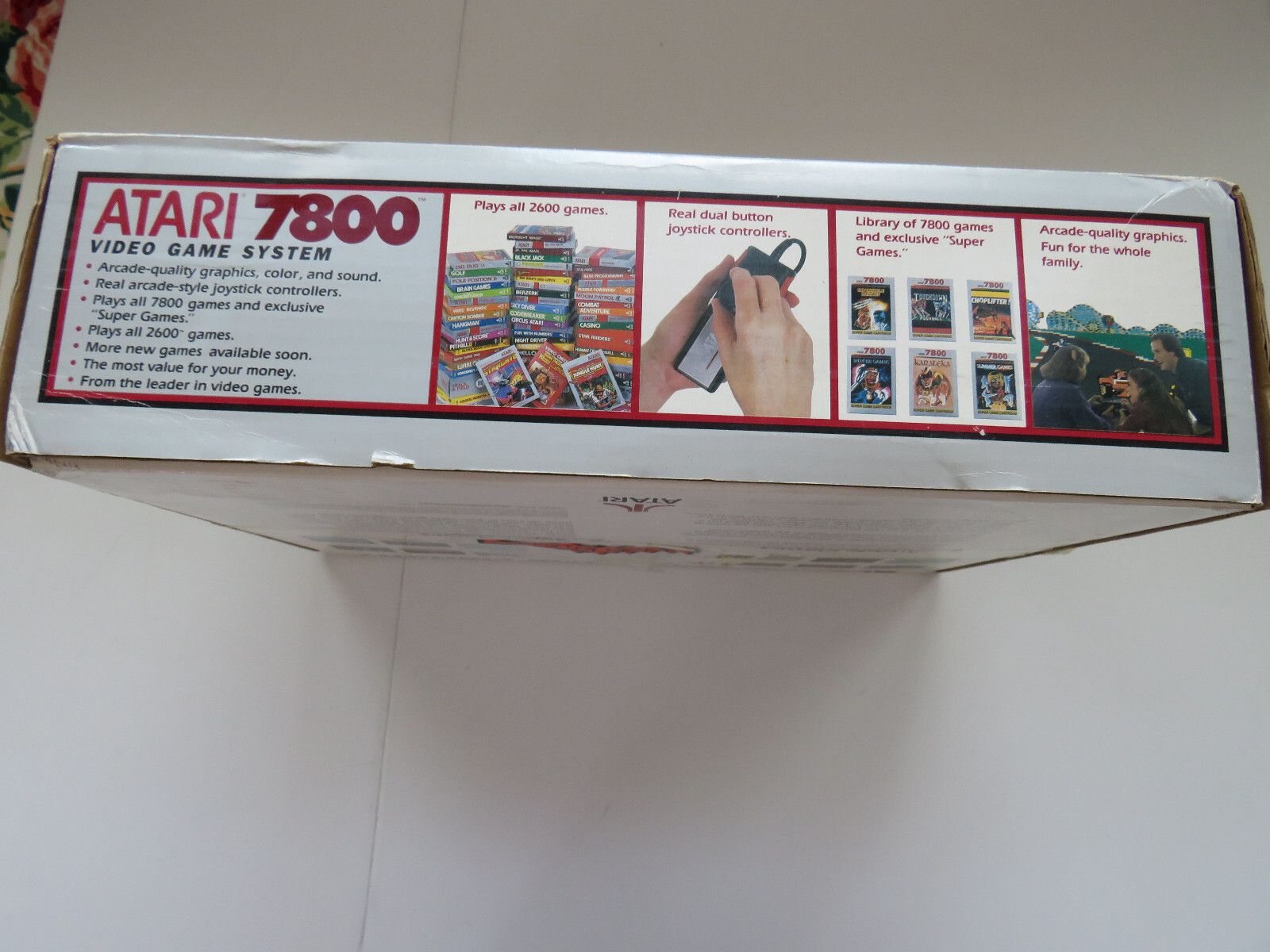 1987 ATARI 7800 ProSystem Console Game Complete in Original Box with 3 Games