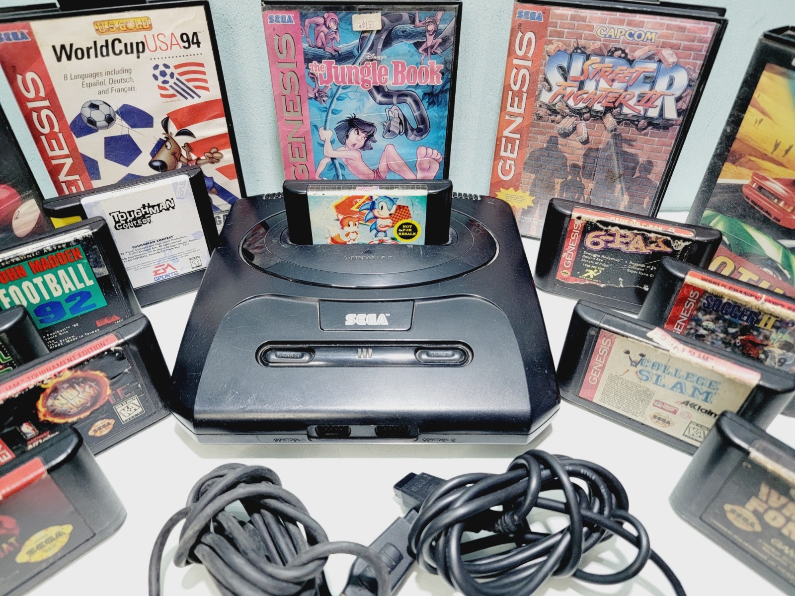 Sega Genesis Console Bundle With 2 Controllers and 15 Games