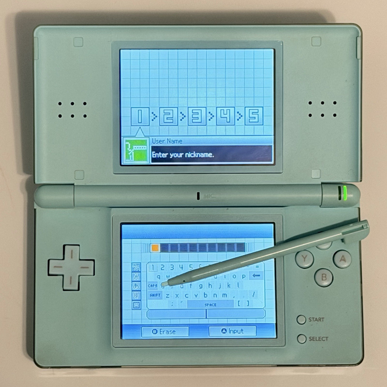 Nintendo DS Lite Mint Green Handheld Console Game System