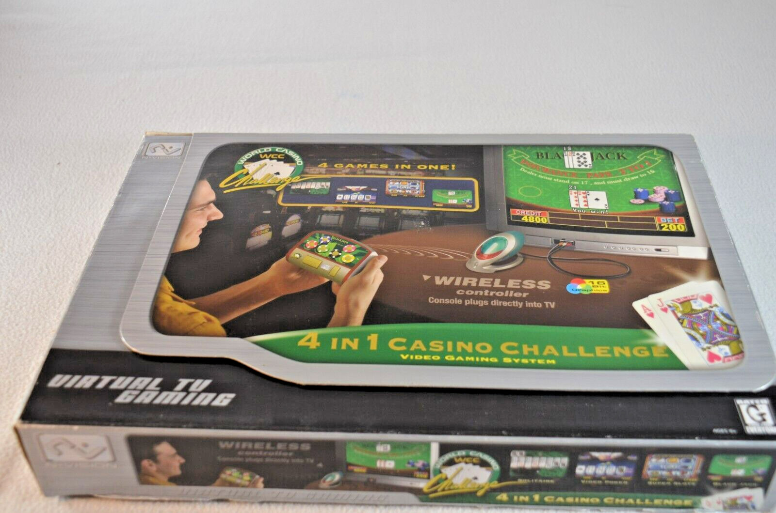 4 in 1 Casino Challenge Video Gaming System N-Vision Complete