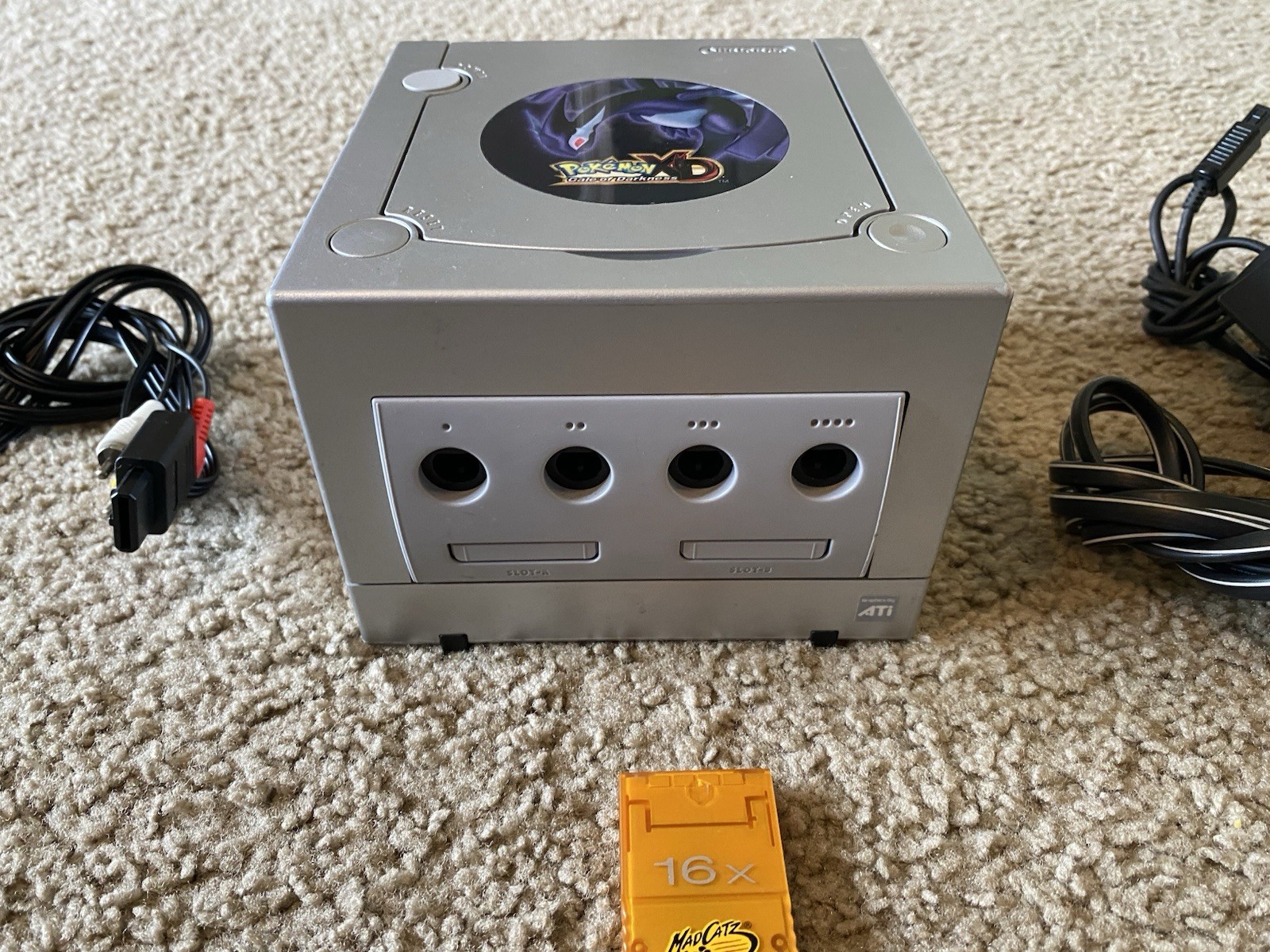 Pokémon Gale Nintendo GameCube Silver Console w/ Cords – TESTED WORKING