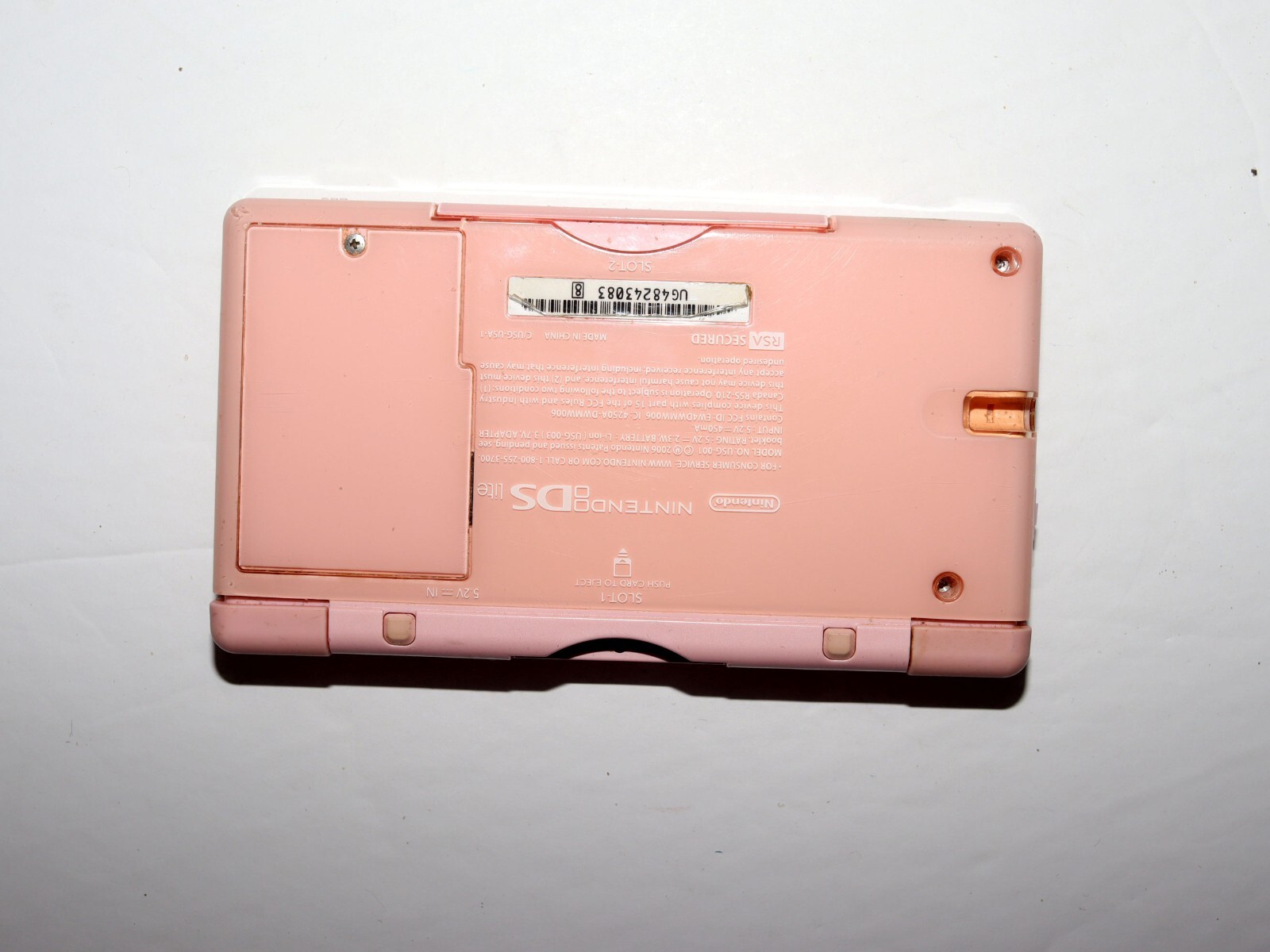 Nintendo DS Lite Pink Handheld System Tested Works