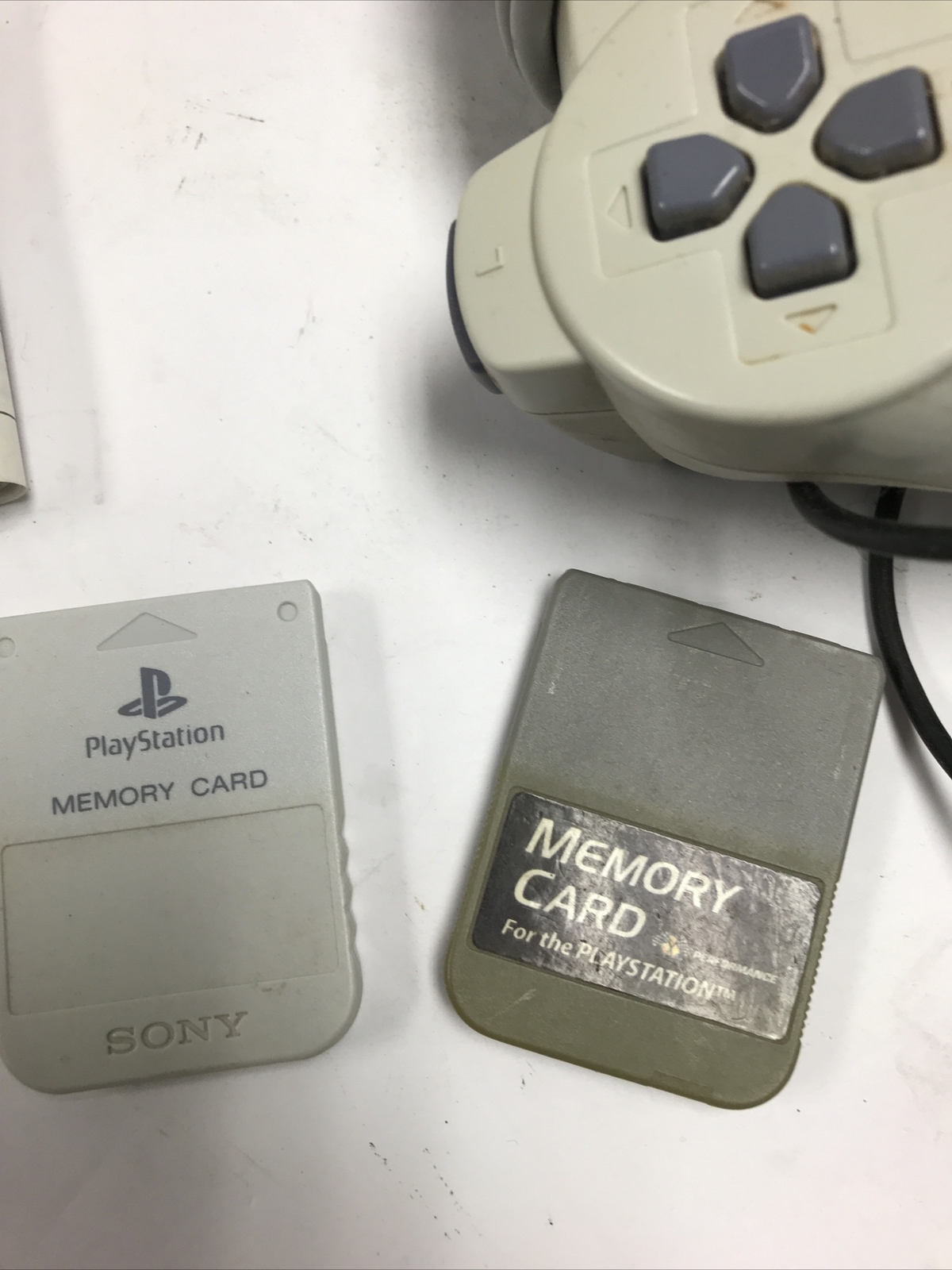 PS1 Console SCPH-9001 in Box with Controllers 12 Games Memory Cards Powers On