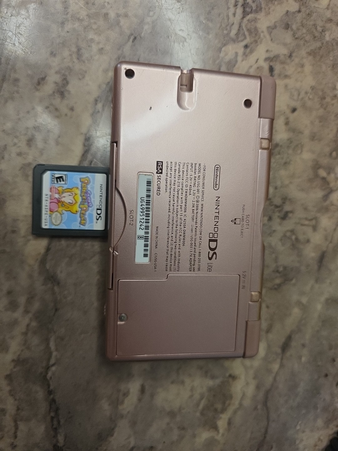 Nintendo DS Lite Video Game Console – Metallic Rose CHARGER NOT INCLUDED