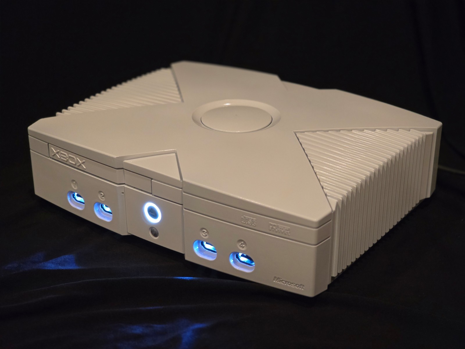 Custom Original OG Xbox Console White LED White Cerakote NEW Caps TESTED